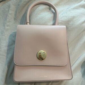 Mansur Gavriel Blush Satchel with Gold Accent